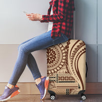 Samoa Siapo Arty Luggage Cover Brown Style LT9 - Polynesian Pride
