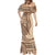 Samoa Siapo Arty Mermaid Dress Brown Style LT9 - Polynesian Pride