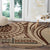 Samoa Siapo Arty Round Carpet Brown Style LT9 - Polynesian Pride