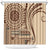 Samoa Siapo Arty Shower Curtain Brown Style LT9 Brown - Polynesian Pride