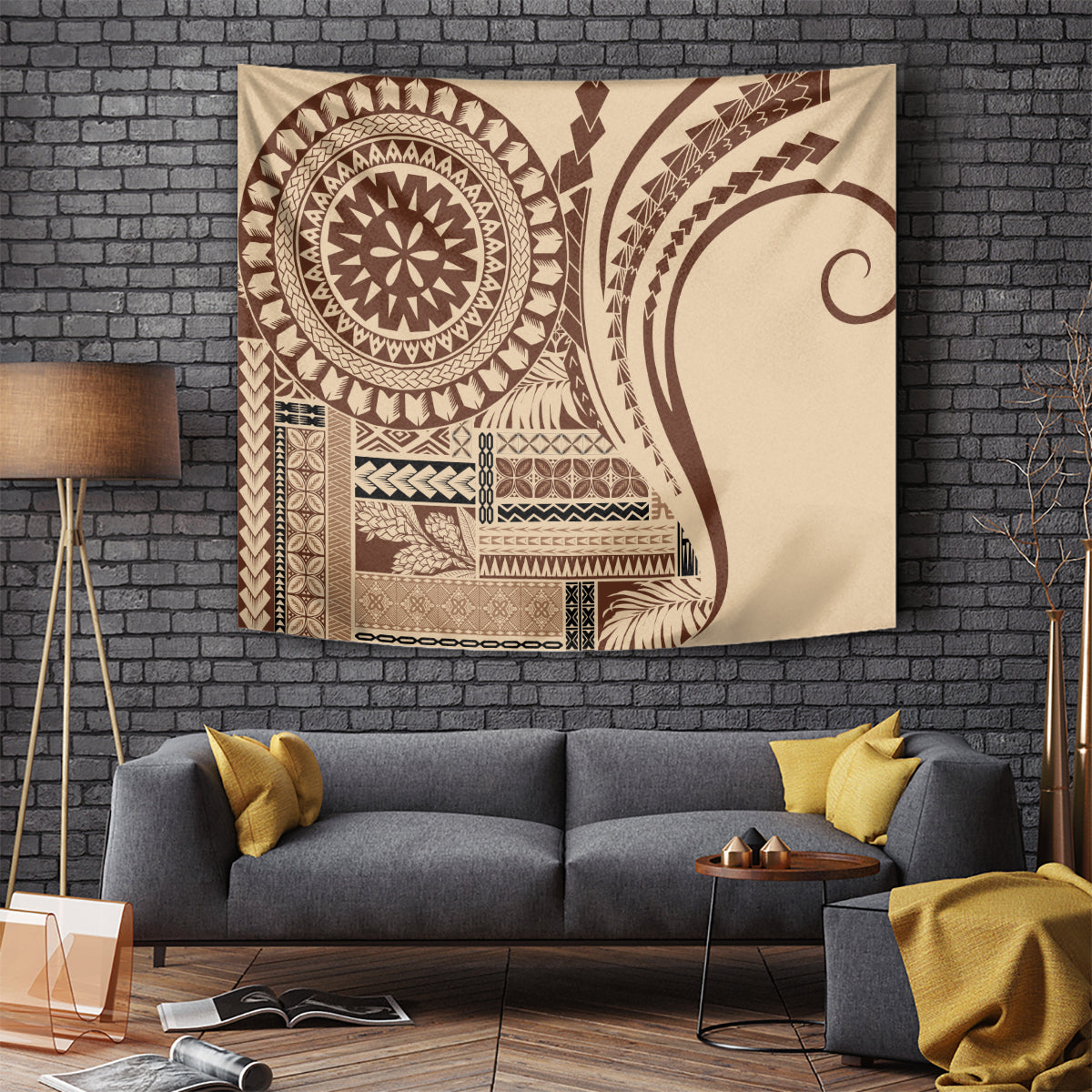 Samoa Siapo Arty Tapestry Brown Style LT9 Brown - Polynesian Pride