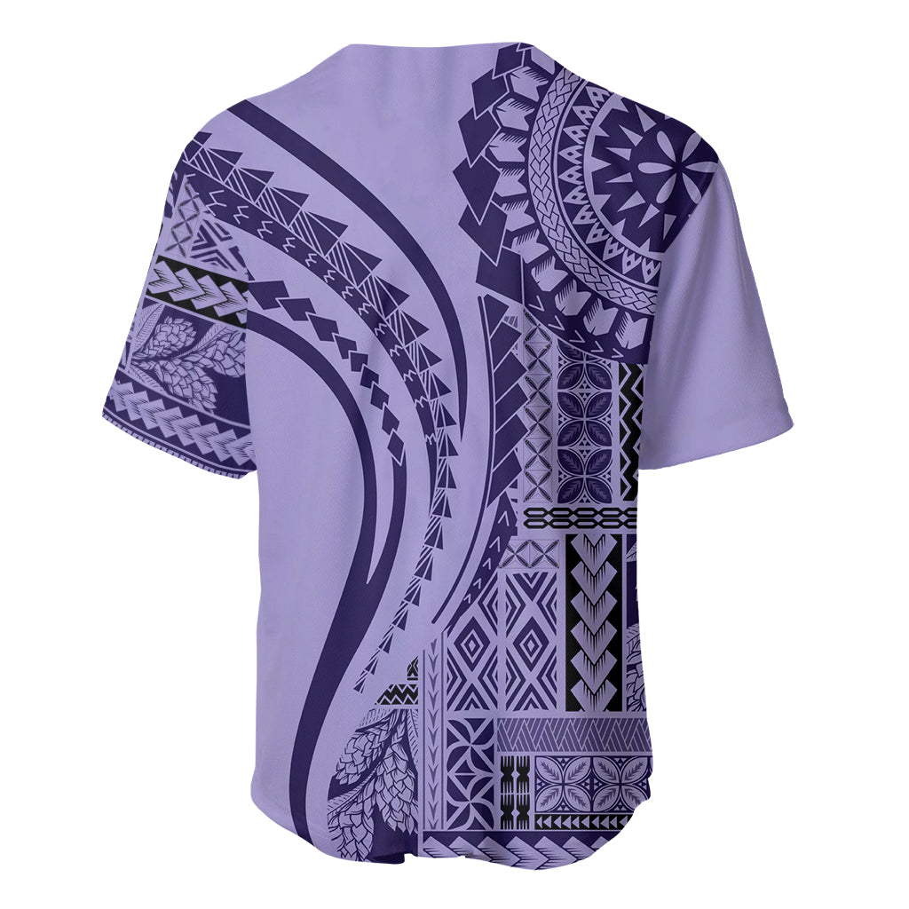 Samoa Siapo Arty Baseball Jersey Purple Style LT9 - Polynesian Pride
