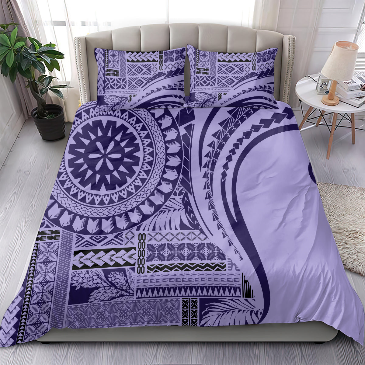 Samoa Siapo Arty Bedding Set Purple Style LT9 - Polynesian Pride