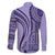 Samoa Siapo Arty Family Matching Long Sleeve Bodycon Dress and Hawaiian Shirt Purple Style LT9 - Polynesian Pride