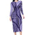 Samoa Siapo Arty Family Matching Long Sleeve Bodycon Dress and Hawaiian Shirt Purple Style LT9 Mom's Dress Purple - Polynesian Pride