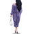 Samoa Siapo Arty Family Matching Off Shoulder Long Sleeve Dress and Hawaiian Shirt Purple Style LT9 - Polynesian Pride