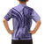 Samoa Siapo Arty Family Matching Off Shoulder Short Dress and Hawaiian Shirt Purple Style LT9 - Polynesian Pride