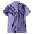 Samoa Siapo Arty Family Matching Off Shoulder Short Dress and Hawaiian Shirt Purple Style LT9 - Polynesian Pride