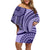 Samoa Siapo Arty Family Matching Off Shoulder Short Dress and Hawaiian Shirt Purple Style LT9 Mom's Dress Purple - Polynesian Pride