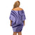 Samoa Siapo Arty Family Matching Off Shoulder Short Dress and Hawaiian Shirt Purple Style LT9 - Polynesian Pride