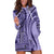 Samoa Siapo Arty Hoodie Dress Purple Style LT9 Purple - Polynesian Pride