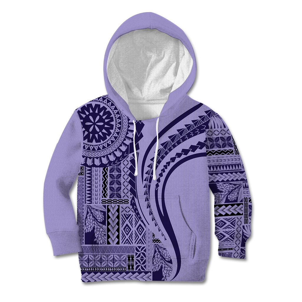 Samoa Siapo Arty Kid Hoodie Purple Style LT9 Hoodie Purple - Polynesian Pride