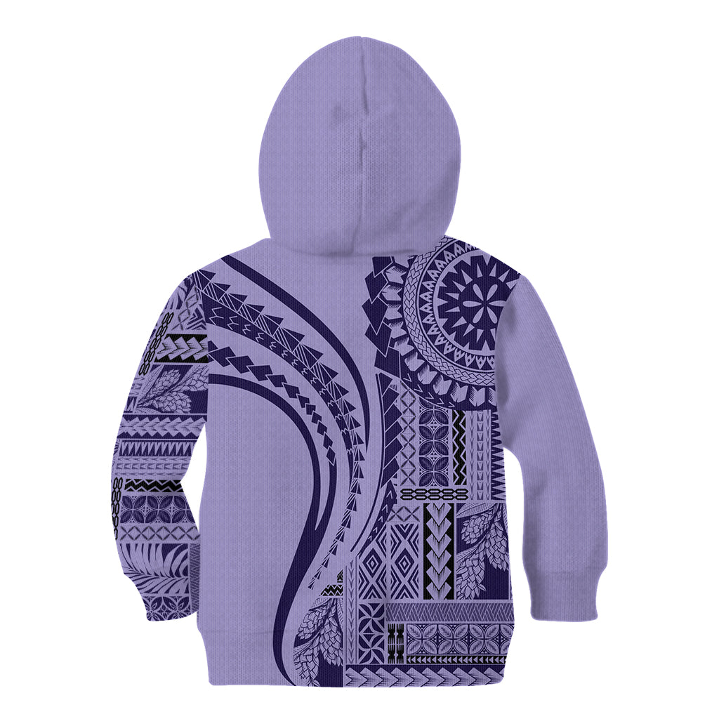 Samoa Siapo Arty Kid Hoodie Purple Style LT9 - Polynesian Pride