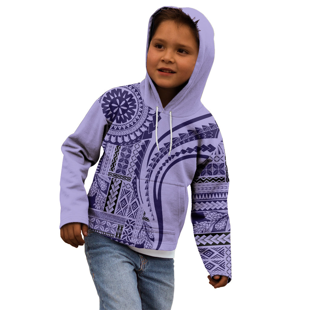 Samoa Siapo Arty Kid Hoodie Purple Style LT9 - Polynesian Pride