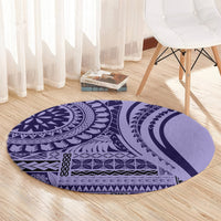 Samoa Siapo Arty Round Carpet Purple Style LT9 - Polynesian Pride