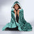 Samoa Siapo Arty Hooded Blanket Turquoise Style LT9 - Polynesian Pride