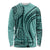 Samoa Siapo Arty Long Sleeve Shirt Turquoise Style LT9 Unisex Turquoise - Polynesian Pride