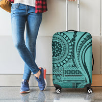 Samoa Siapo Arty Luggage Cover Turquoise Style LT9 - Polynesian Pride