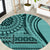 Samoa Siapo Arty Round Carpet Turquoise Style LT9 Turquoise - Polynesian Pride