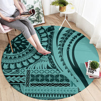 Samoa Siapo Arty Round Carpet Turquoise Style LT9 - Polynesian Pride