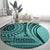 Samoa Siapo Arty Round Carpet Turquoise Style LT9 - Polynesian Pride