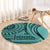 Samoa Siapo Arty Round Carpet Turquoise Style LT9 - Polynesian Pride