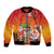 Personalised Wishes in Tahitian Christmas Bomber Jacket French Polynesia Santa Beach LT9 Unisex Red - Polynesian Pride