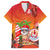 Personalised Wishes in Tahitian Christmas Family Matching Short Sleeve Bodycon Dress and Hawaiian Shirt French Polynesia Santa Beach LT9 Dad's Shirt - Short Sleeve Red - Polynesian Pride