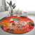 Personalised Wishes in Tahitian Christmas Round Carpet French Polynesia Santa Beach LT9 - Polynesian Pride