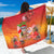 Personalised Wishes in Tahitian Christmas Sarong French Polynesia Santa Beach LT9 One Size 44 x 66 inches Red - Polynesian Pride