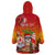 Personalised Wishes in Tahitian Christmas Wearable Blanket Hoodie French Polynesia Santa Beach LT9 - Polynesian Pride