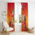 Personalised Wishes in Tahitian Christmas Window Curtain French Polynesia Santa Beach LT9 - Polynesian Pride