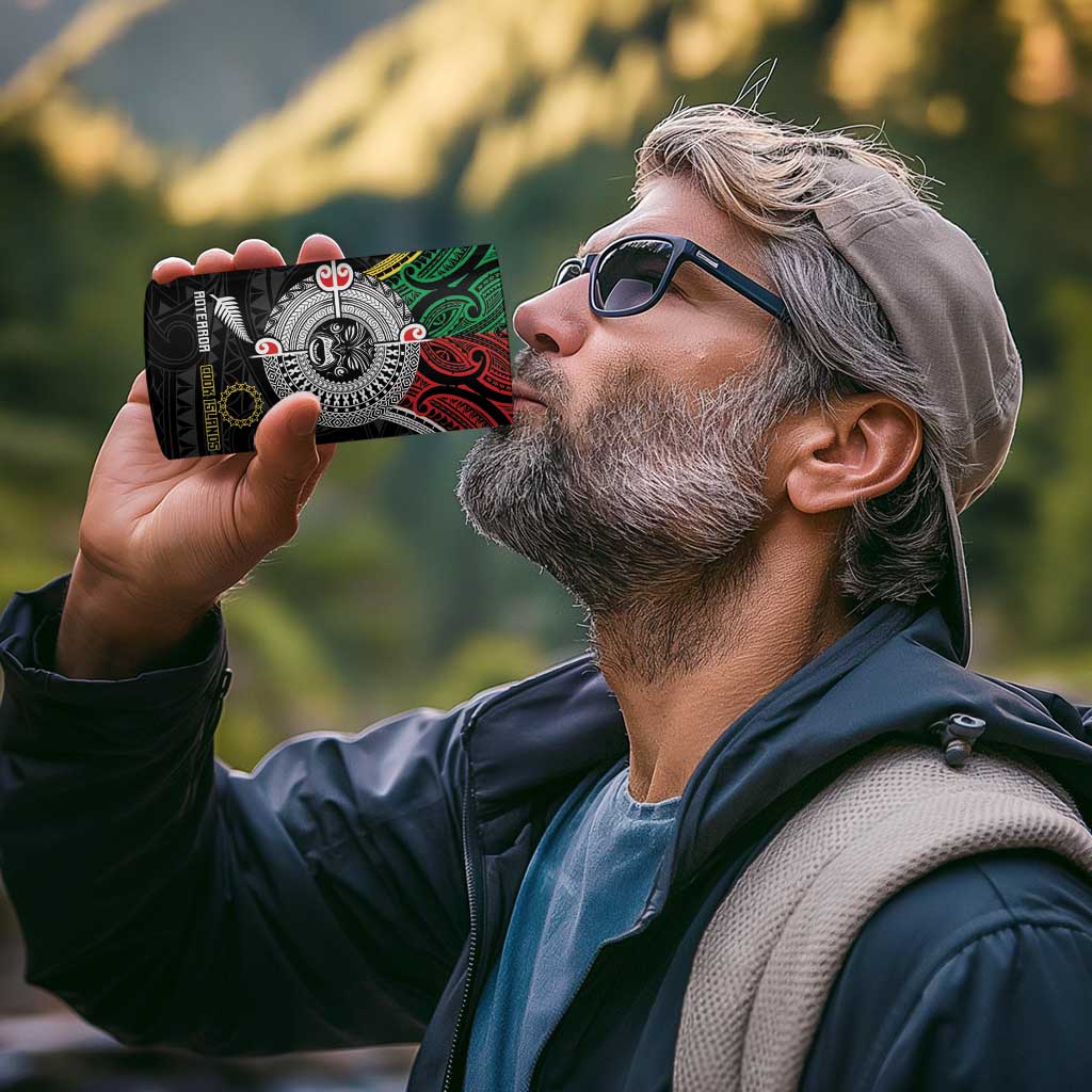 Aotearoa and Cook Islands Mo Te Tiriti 4 in 1 Can Cooler Tumbler New Zealand Honour The Treaty Ake!Ake!Ake!