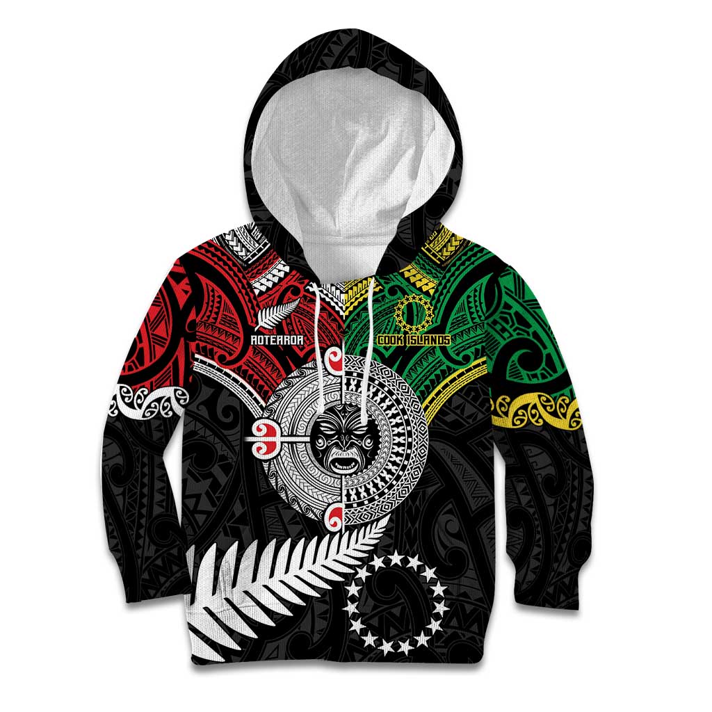 Aotearoa and Cook Islands Mo Te Tiriti Kid Hoodie New Zealand Honour The Treaty Ake!Ake!Ake!