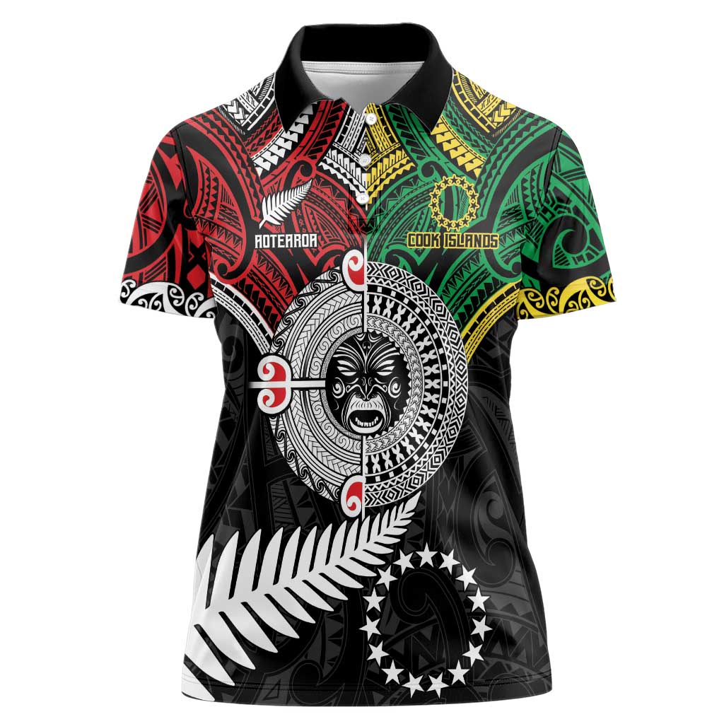 Aotearoa and Cook Islands Mo Te Tiriti Women Polo Shirt New Zealand Honour The Treaty Ake!Ake!Ake!