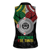 Aotearoa and Cook Islands Mo Te Tiriti Women Sleeveless Polo Shirt New Zealand Honour The Treaty Ake!Ake!Ake!