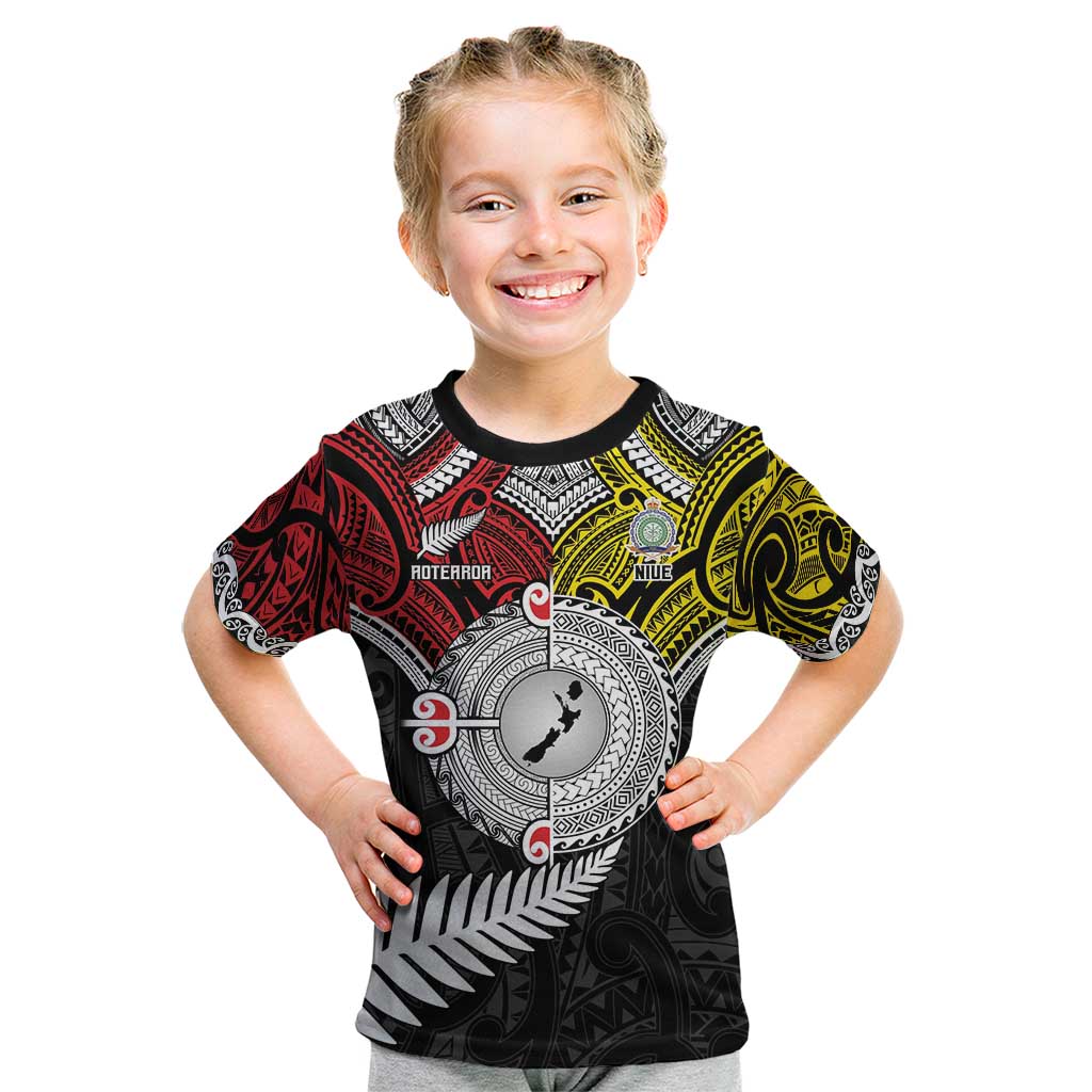 Aotearoa and Niue Mo Te Tiriti Kid T Shirt New Zealand Honour The Treaty Ake!Ake!Ake!