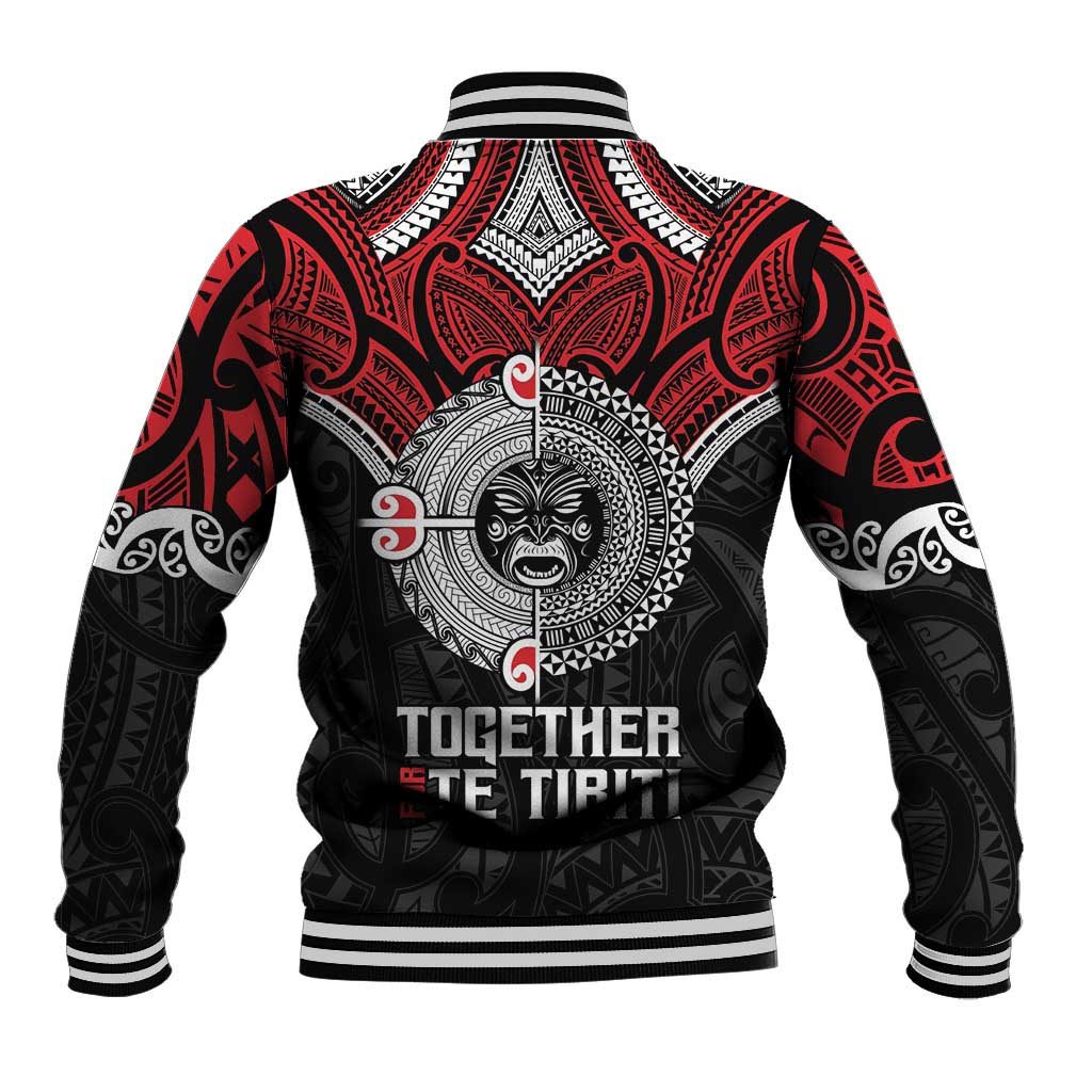 Aotearoa and Tonga Mo Te Tiriti Baseball Jacket New Zealand Honour The Treaty Ake!Ake!Ake! LT9 - Polynesian Pride