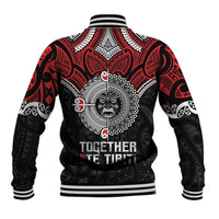 Aotearoa and Tonga Mo Te Tiriti Baseball Jacket New Zealand Honour The Treaty Ake!Ake!Ake! LT9 - Polynesian Pride
