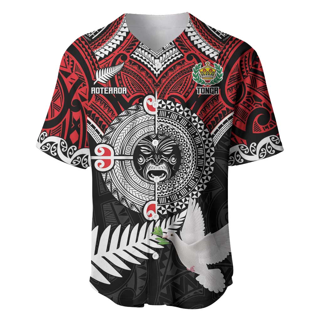 Aotearoa and Tonga Mo Te Tiriti Baseball Jersey New Zealand Honour The Treaty Ake!Ake!Ake!