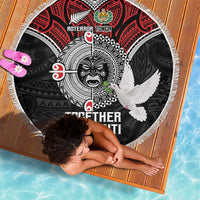 Aotearoa and Tonga Mo Te Tiriti Beach Blanket New Zealand Honour The Treaty Ake!Ake!Ake! LT9 - Polynesian Pride