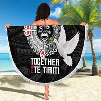 Aotearoa and Tonga Mo Te Tiriti Beach Blanket New Zealand Honour The Treaty Ake!Ake!Ake! LT9 - Polynesian Pride