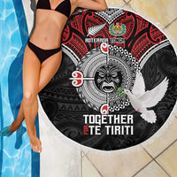 Aotearoa and Tonga Mo Te Tiriti Beach Blanket New Zealand Honour The Treaty Ake!Ake!Ake! LT9 - Polynesian Pride
