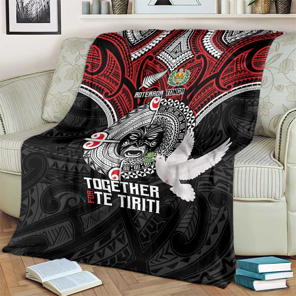 Aotearoa and Tonga Mo Te Tiriti Blanket New Zealand Honour The Treaty Ake!Ake!Ake! LT9 - Polynesian Pride