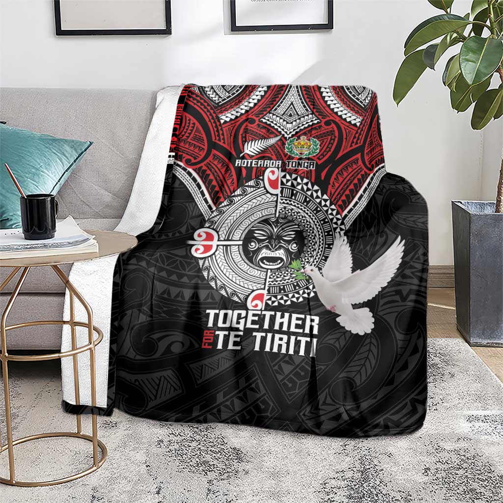 Aotearoa and Tonga Mo Te Tiriti Blanket New Zealand Honour The Treaty Ake!Ake!Ake! LT9 - Polynesian Pride