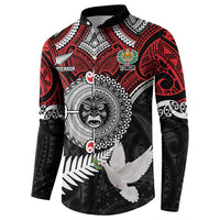 Aotearoa and Tonga Mo Te Tiriti Button Sweatshirt New Zealand Honour The Treaty Ake!Ake!Ake! LT9 - Polynesian Pride