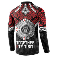 Aotearoa and Tonga Mo Te Tiriti Button Sweatshirt New Zealand Honour The Treaty Ake!Ake!Ake! LT9 - Polynesian Pride