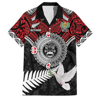 Aotearoa and Tonga Mo Te Tiriti Family Matching Off The Shoulder Long Sleeve Dress and Hawaiian Shirt New Zealand Honour The Treaty Ake!Ake!Ake!