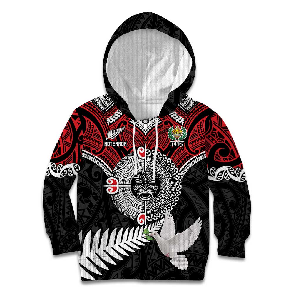 Aotearoa and Tonga Mo Te Tiriti Kid Hoodie New Zealand Honour The Treaty Ake!Ake!Ake!