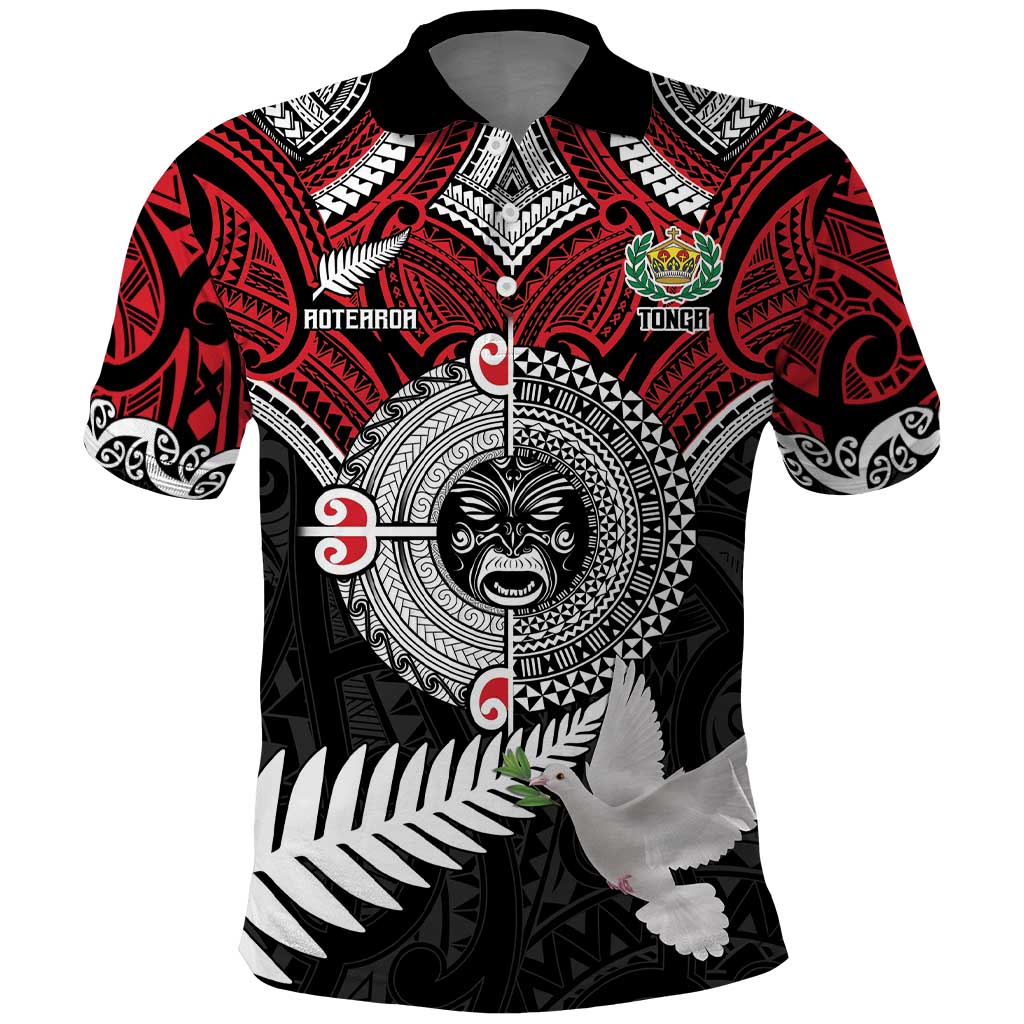 Aotearoa and Tonga Mo Te Tiriti Polo Shirt New Zealand Honour The Treaty Ake!Ake!Ake!